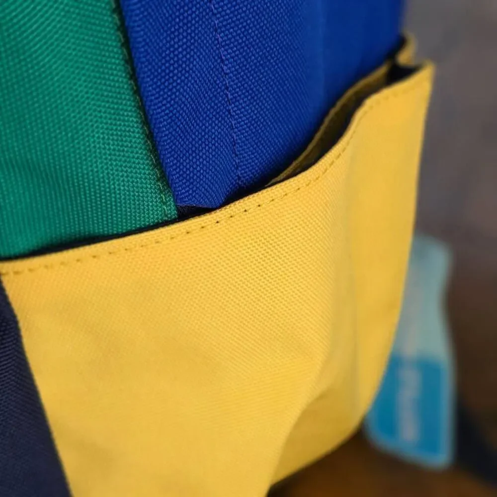 Polo Ralph Lauren Colorblock Multi-Color Backpack Bag 9AR151-E69 New Pony Logo